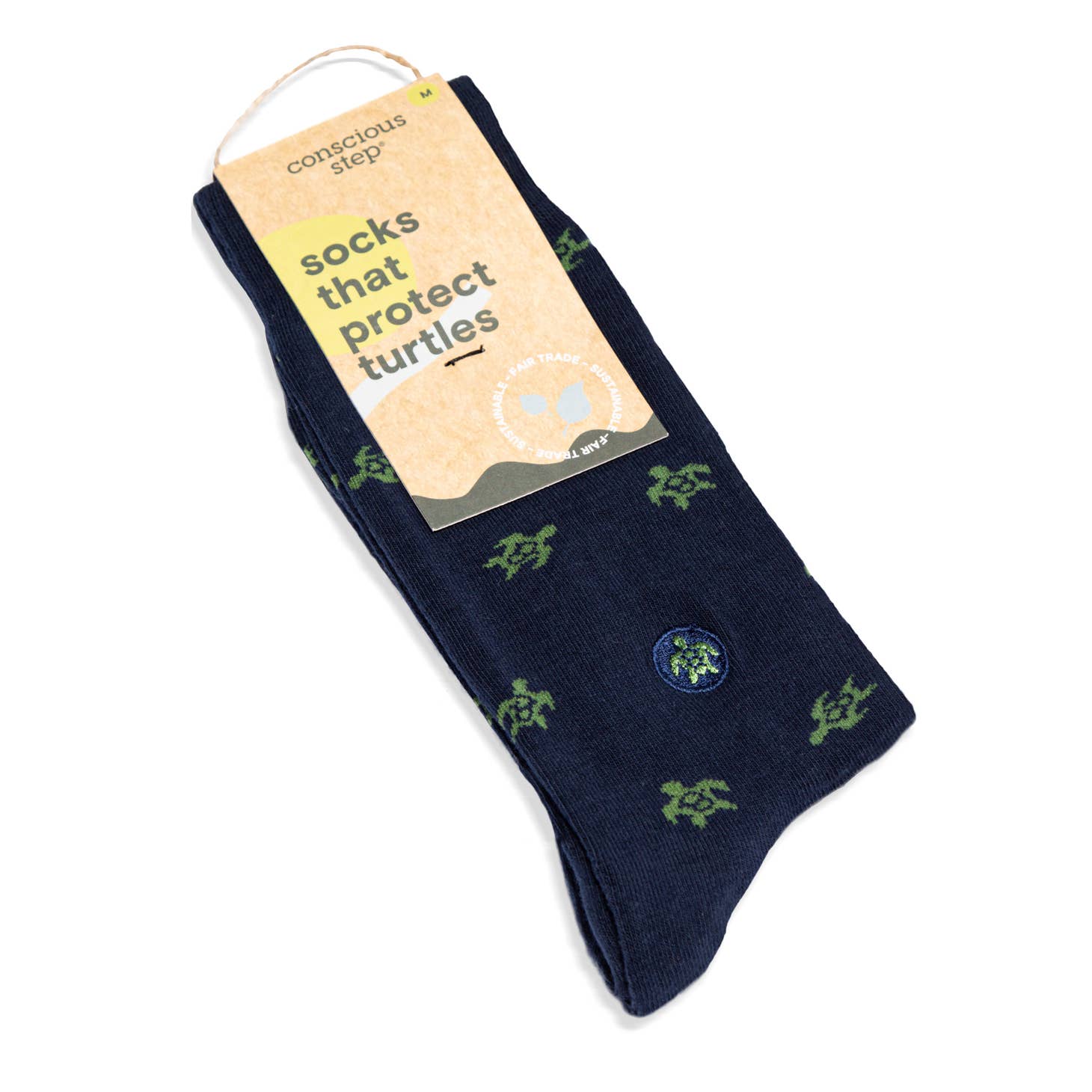 Organic cotton Navy Turtles Socks on Its Trendi