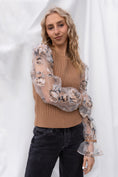 Load image into Gallery viewer, Sweater Vest With Transparent Floral Sleeves
