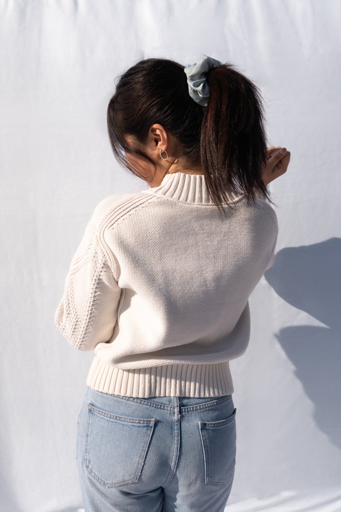 Sustainable Secondhand Off-White Sweater - back view