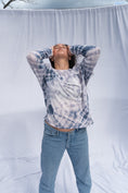 Load image into Gallery viewer, Front view of Blue Tie-Dye Long Sleeve Top
