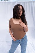 Load image into Gallery viewer, Mocha Brown Bodysuit in front view
