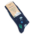 Load image into Gallery viewer, Navy Ocean Socks - Size small and medium available


